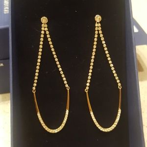 Swarovski gold earrings